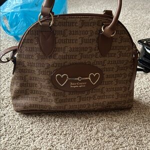 Juicy Couture Tan and Brown Logo Satchel